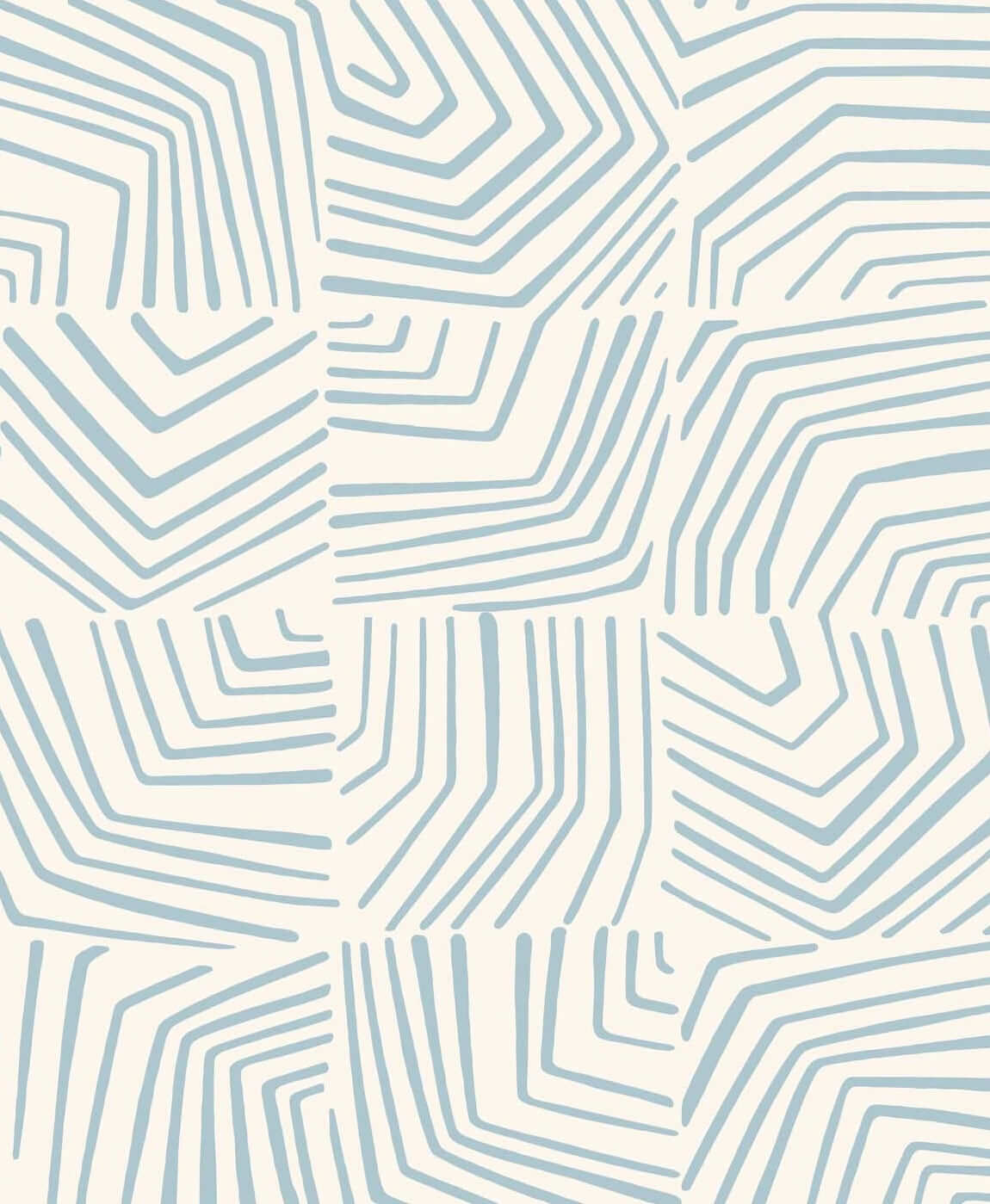 Seabrook The Simple Life Linework Maze Wallpaper - Sky Blue