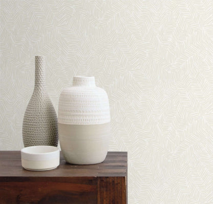 Seabrook Designs The Simple Life Lush Wallpaper - Ivory