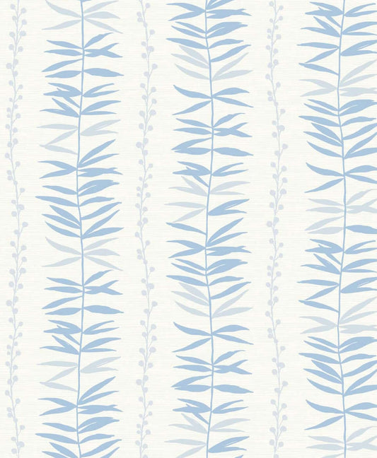 Seabrook The Simple Life Summer Garland Wallpaper - Sky Blue