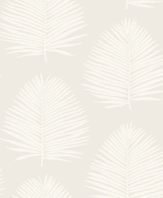 Seabrook The Simple Life Island Palm Wallpaper - Alabaster