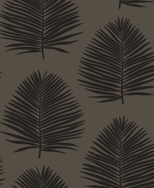 Seabrook The Simple Life Island Palm Wallpaper - Lava Rock