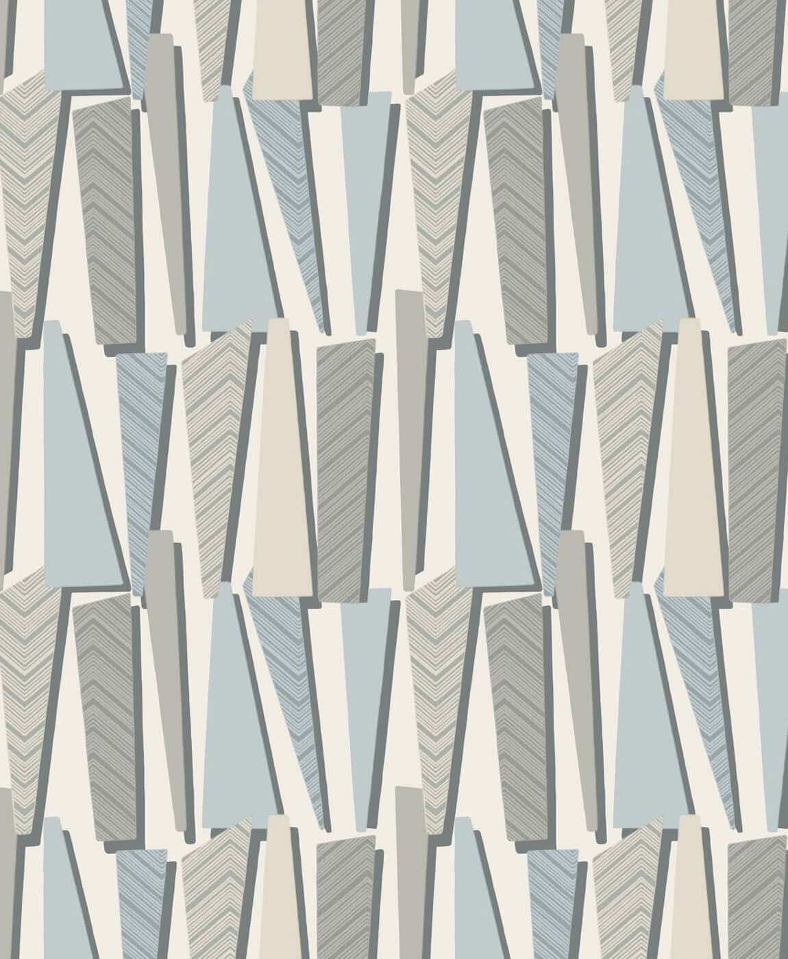 Seabrook The Simple Life Geometric Shadows Wallpaper - Aquamarine