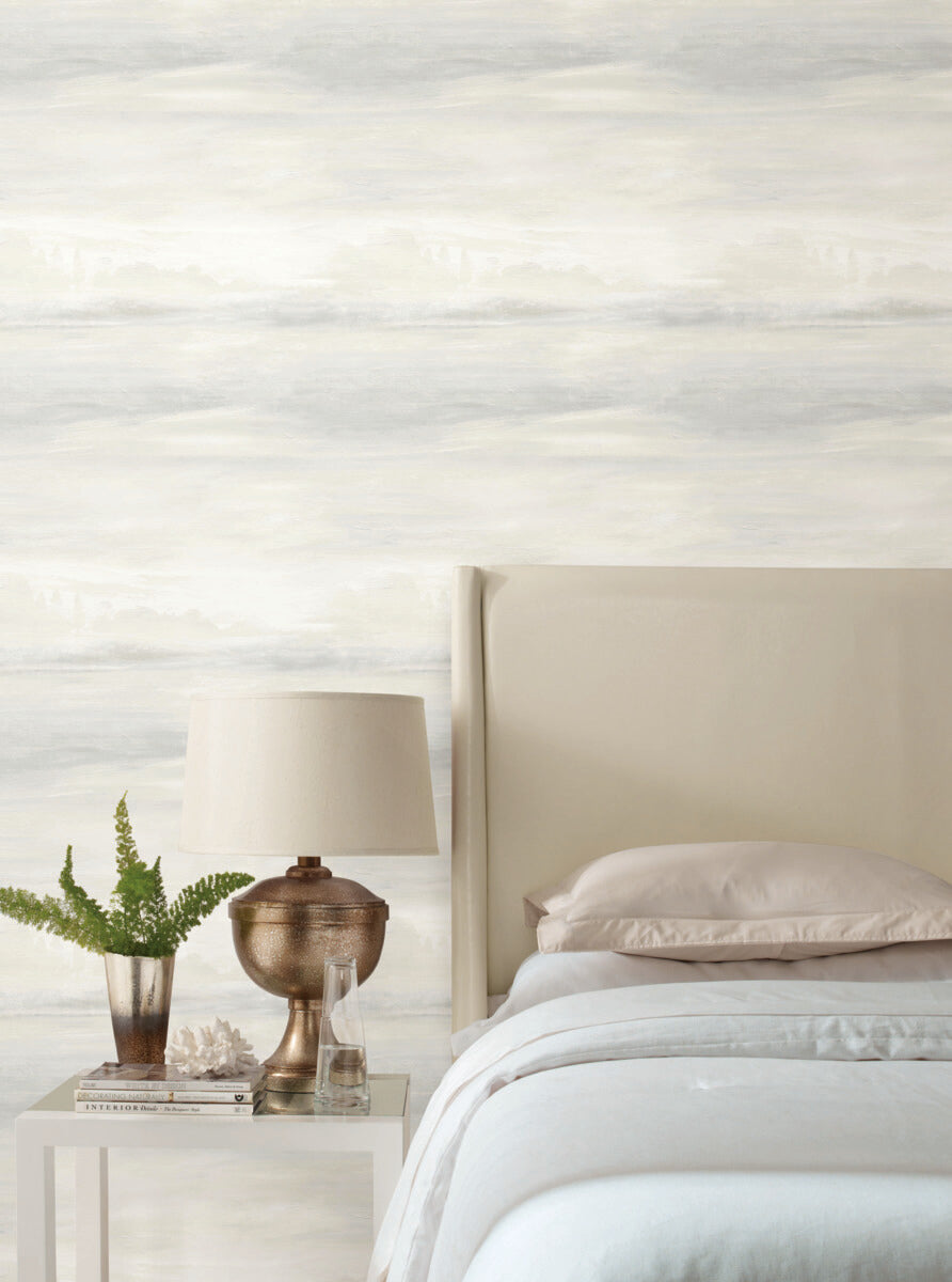 Candice Olson Casual Elegance Soothing Mists Scenic Wallpaper - White