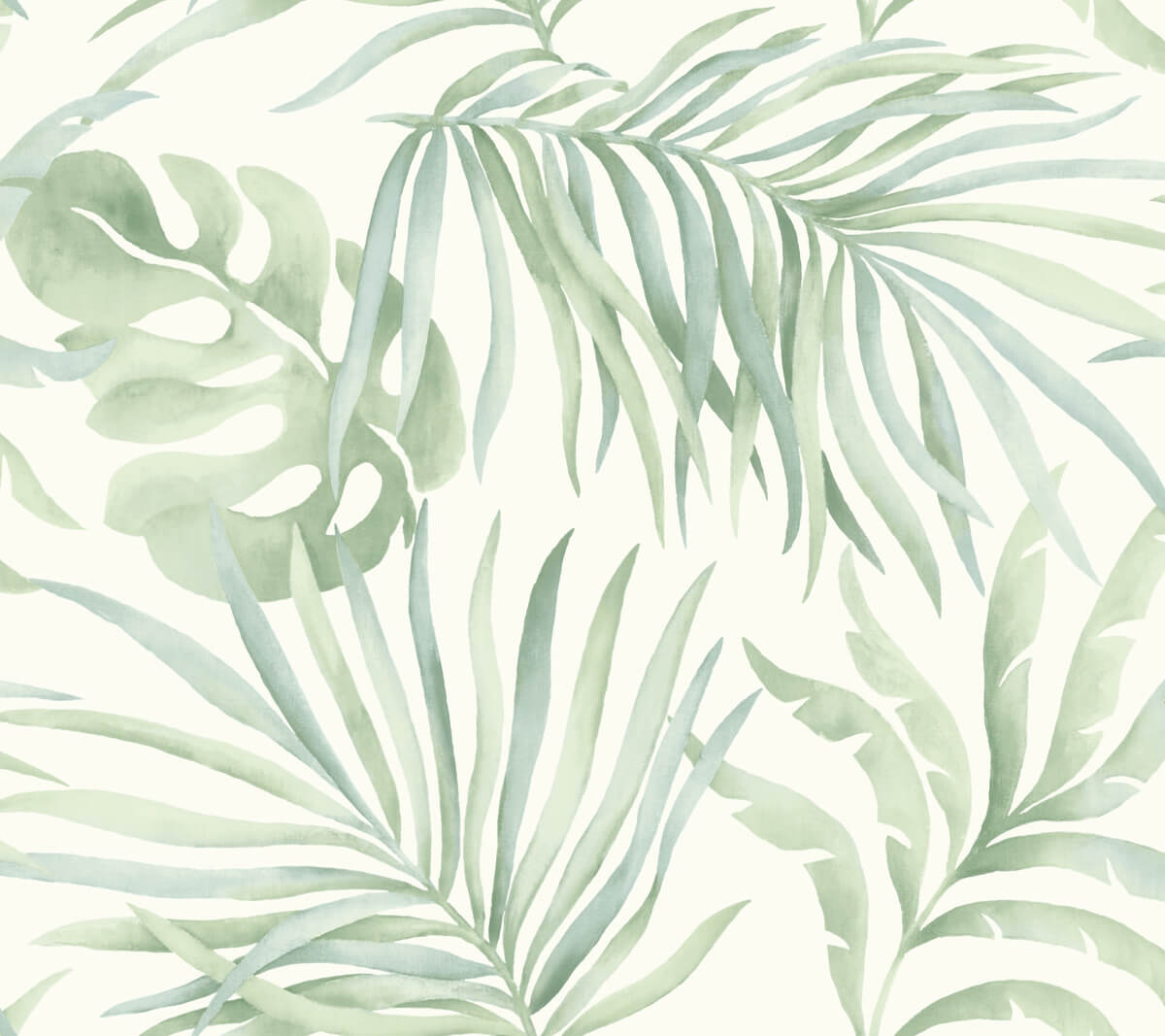 Candice Olson Tranquil Paradise Palm Wallpaper - Light Green