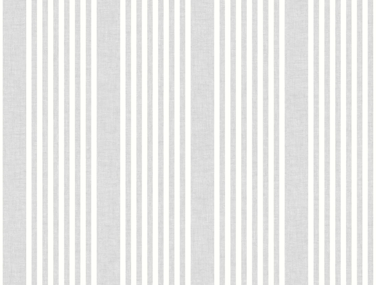 Magnolia Home Book 4 French Linen Stripe Wallpaper - Arctic Grey