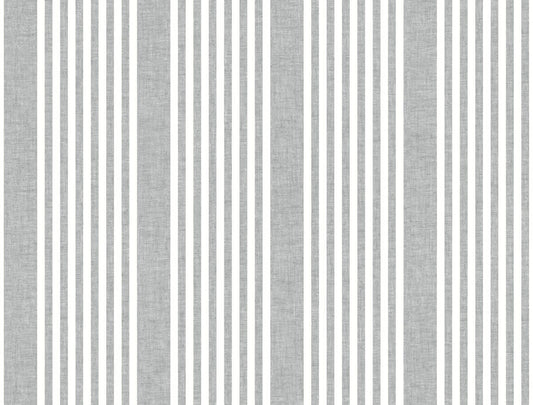 Magnolia Home Book 4 French Linen Stripe Wallpaper - Charcoal