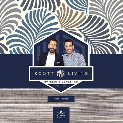 Scott Living Carter Wallpaper - Indigo Blue