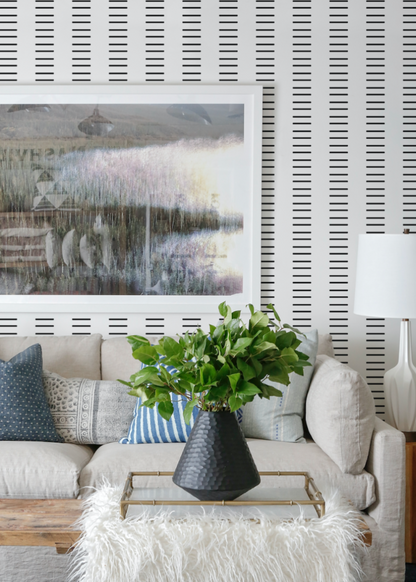 Mitchell Black Mrs Paranjape Dashing Wallpaper - Jet Black