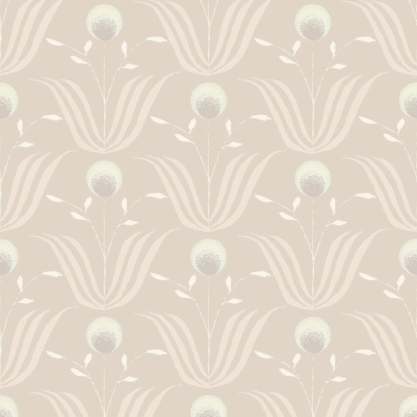 Mitchell Black Spring Bloom Wallpaper Sample - Ivory