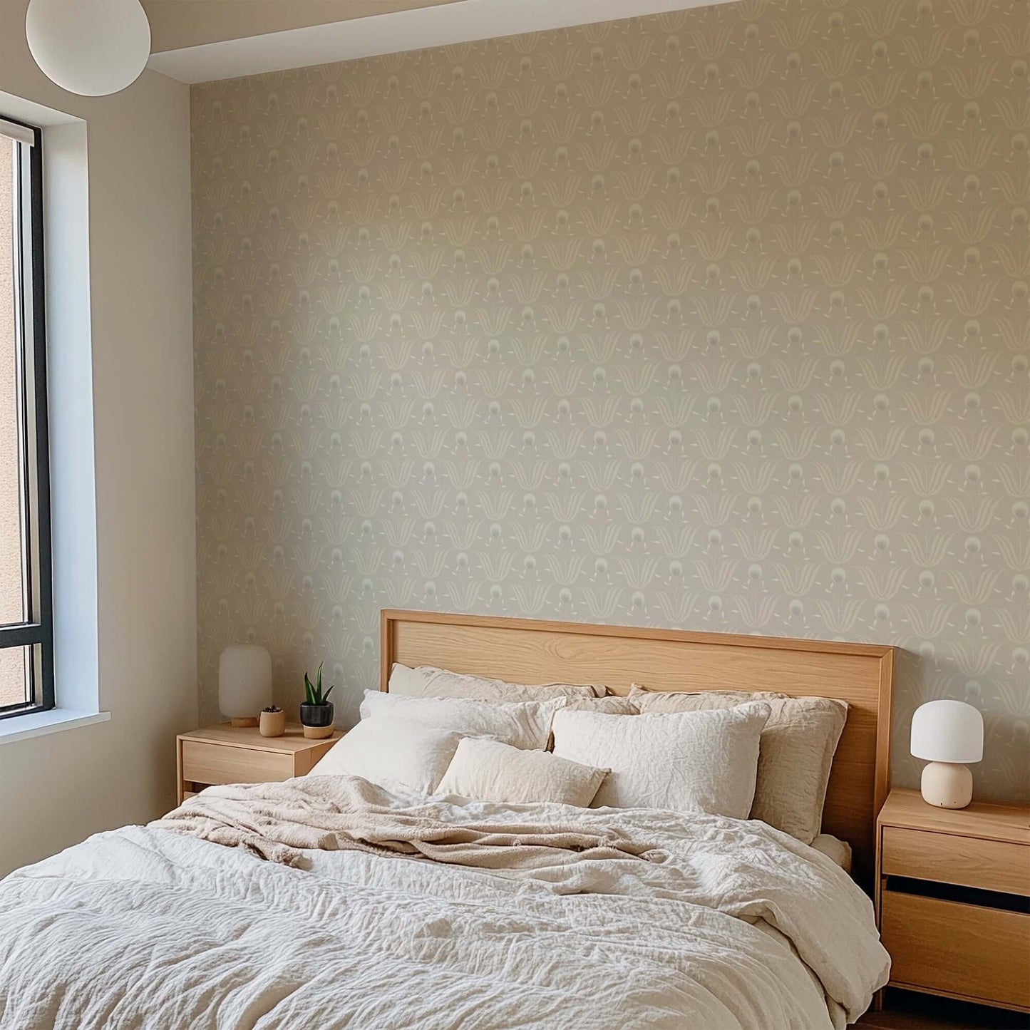 Mitchell Black Spring Bloom Wallpaper - Ivory