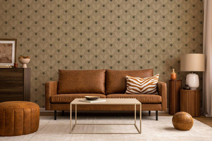 Mitchell Black Spring Bloom Wallpaper - Sepia Tone