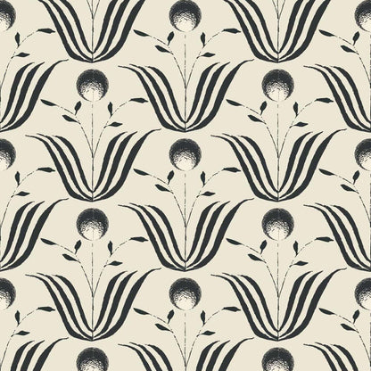 Mitchell Black Spring Bloom Wallpaper - Shell White