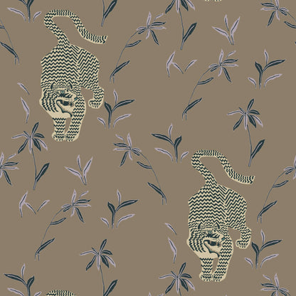 Mitchell Black Stalking Tiger Wallpaper - Cocoa Jungle