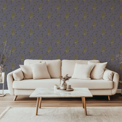 Mitchell Black Stalking Tiger Wallpaper - Dusk Lavender