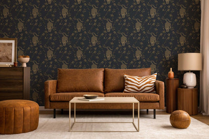 Mitchell Black Stalking Tiger Wallpaper - Inkwell
