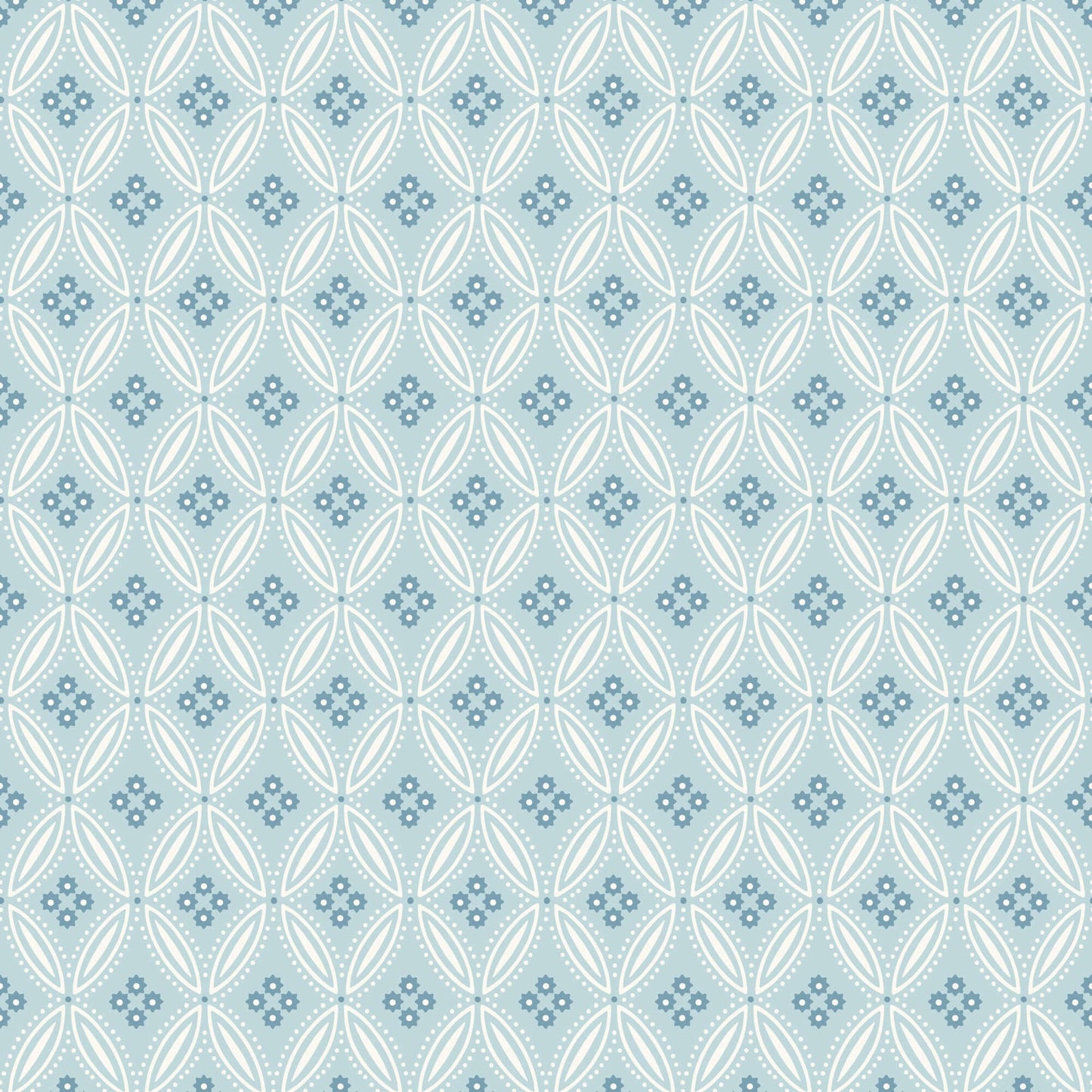 Mitchell Black Stone Lace Wallpaper Sample - Daytime Blue