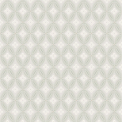 Mitchell Black Stone Lace Wallpaper - Pale Gray