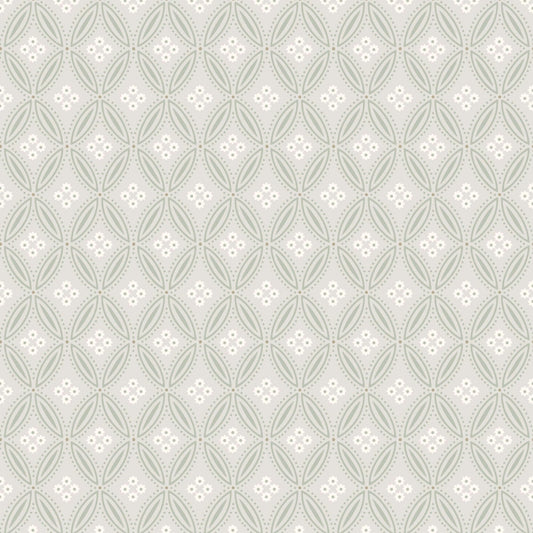 Mitchell Black Stone Lace Wallpaper - Pale Gray