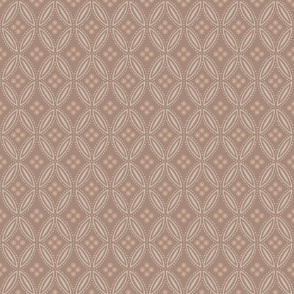 Mitchell Black Stone Lace Wallpaper - Red Clay