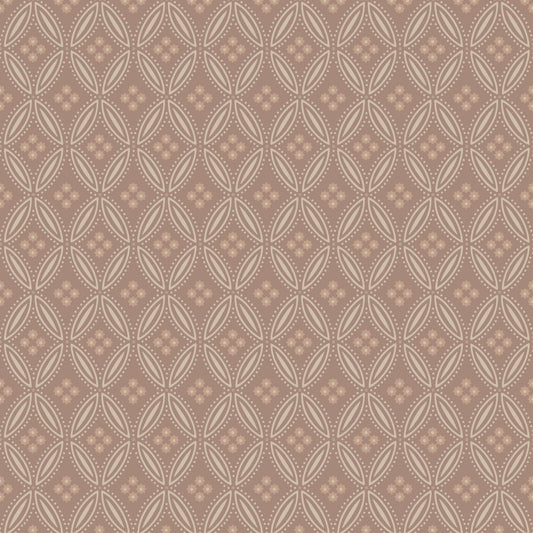 Mitchell Black Stone Lace Wallpaper - Red Clay
