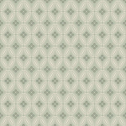 Mitchell Black Stone Lace Wallpaper - Seafoam Green