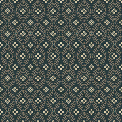 Mitchell Black Stone Lace Wallpaper - Warm Black