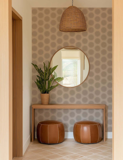 Mitchell Black Sunburst Wallpaper - Ceramic Pink