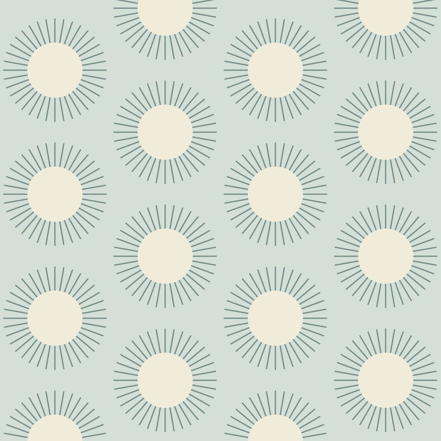 Mitchell Black Sunburst Wallpaper Sample - Hazy Daytime
