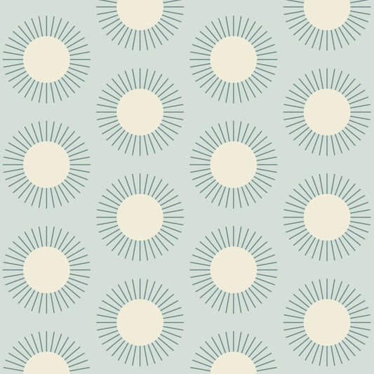 Mitchell Black Sunburst Wallpaper - Hazy Daytime