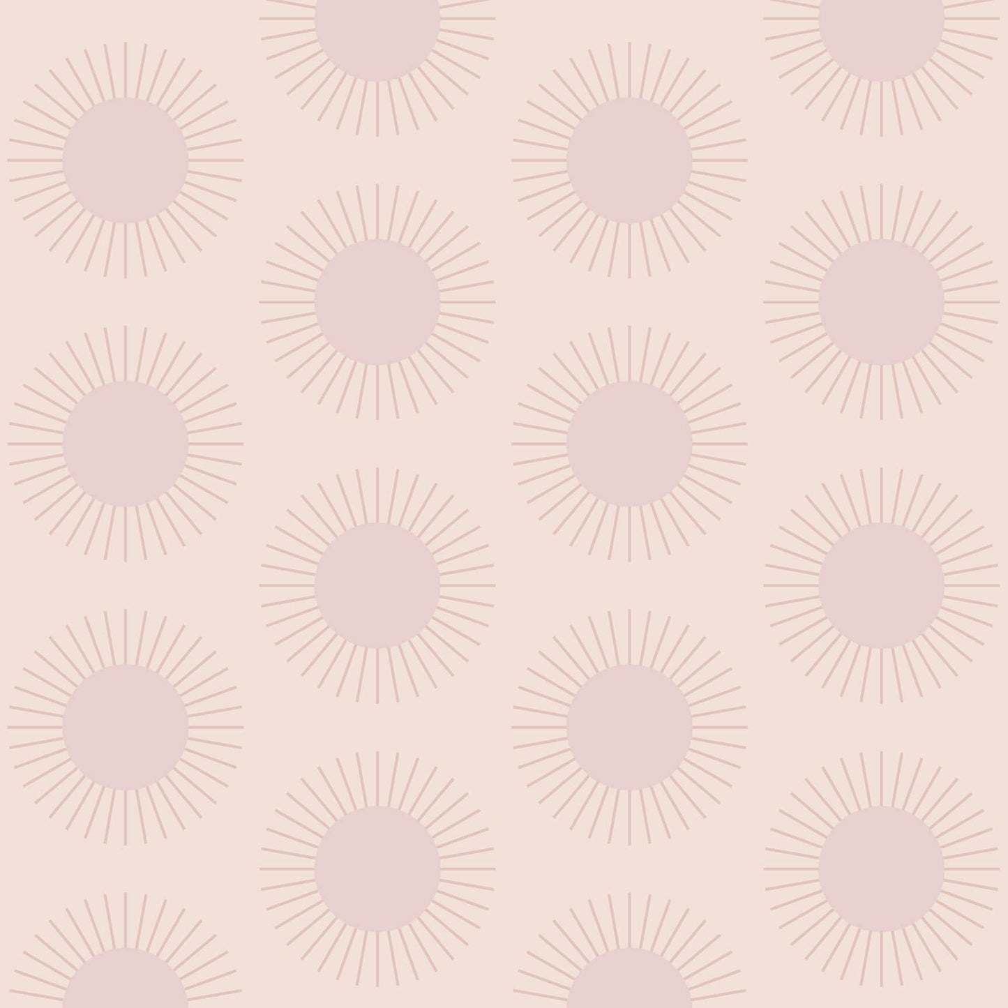 Mitchell Black Sunburst Wallpaper - Pink Dreams