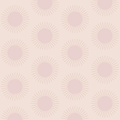 Mitchell Black Sunburst Wallpaper - Pink Dreams