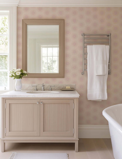 Mitchell Black Sunburst Wallpaper - Pink Dreams