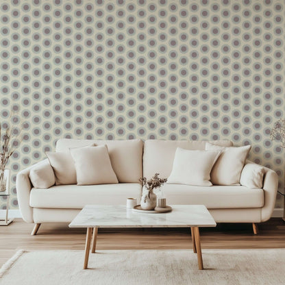 Mitchell Black Sunburst Wallpaper - Plum