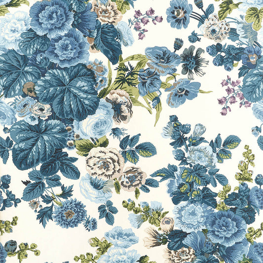 Thibaut Boxwood Hidcote Wallpaper - Lavender & Blue