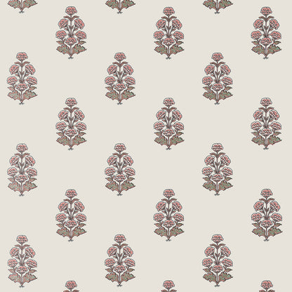 Thibaut Boxwood Audrey Wallpaper - Blush