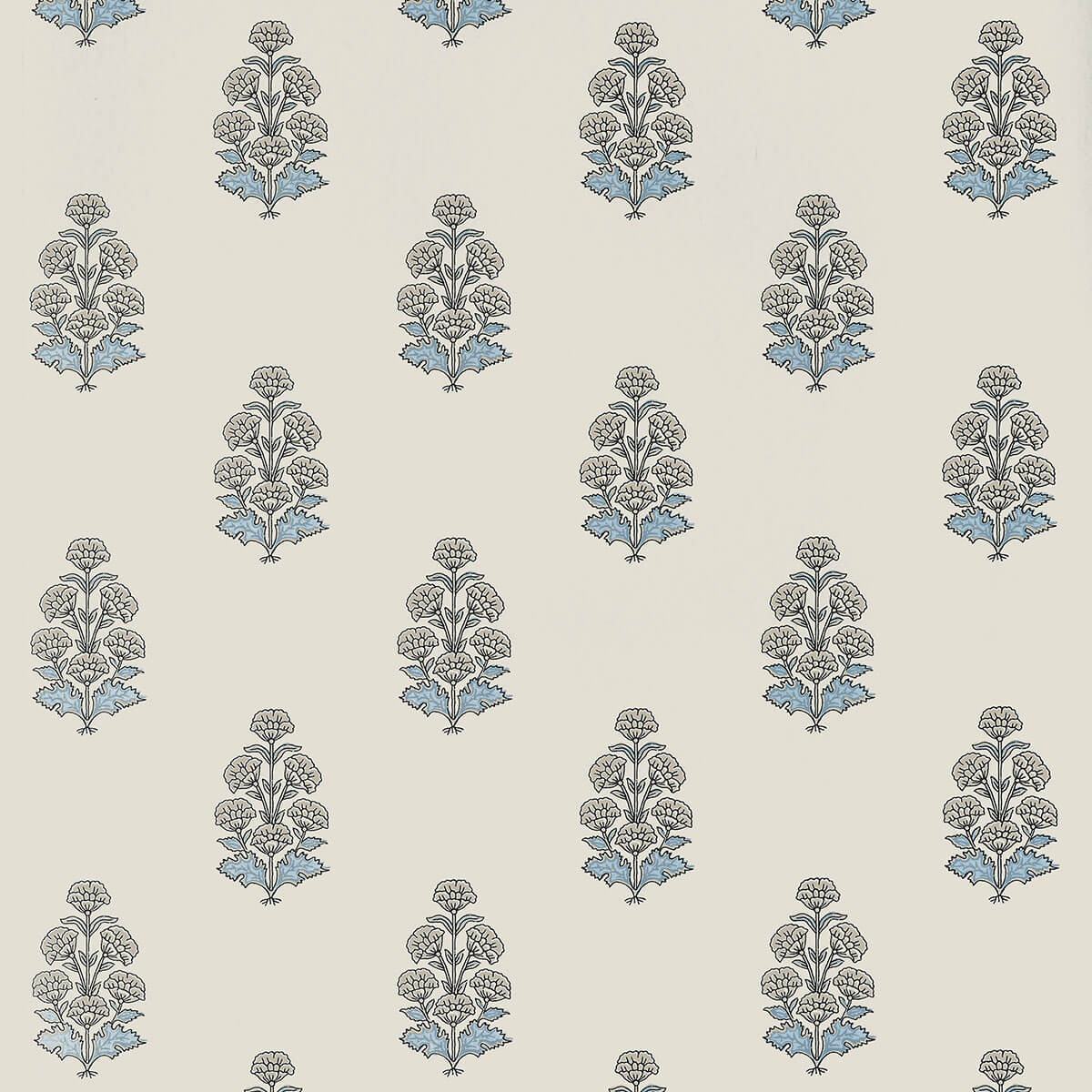 Thibaut Boxwood Audrey Wallpaper - Spa Blue