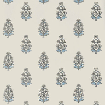 Thibaut Boxwood Audrey Wallpaper - Spa Blue