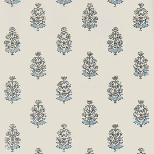 Thibaut Boxwood Audrey Wallpaper - Spa Blue