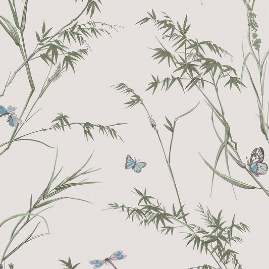 Thibaut Boxwood Virginia Wallpaper - Beige & Sage