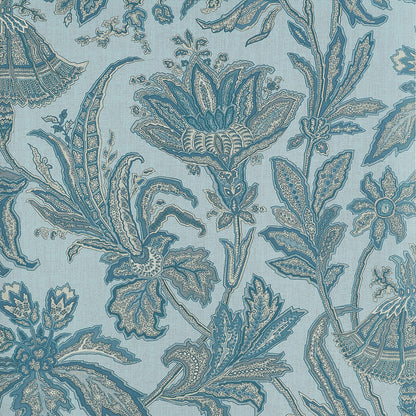 Thibaut Boxwood Breckenridge Wallpaper - Spa Blue