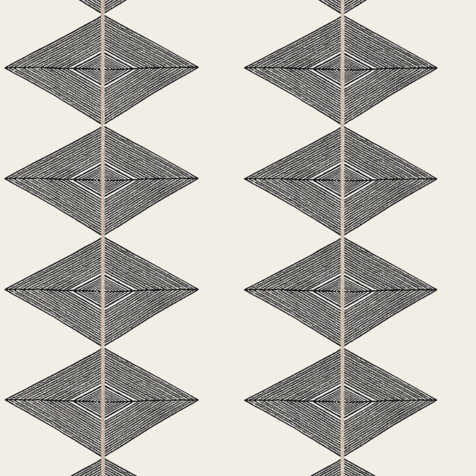 Thibaut Vista Reflection Wallpaper - Basalt Black