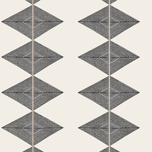 Thibaut Vista Reflection Wallpaper - Basalt Black