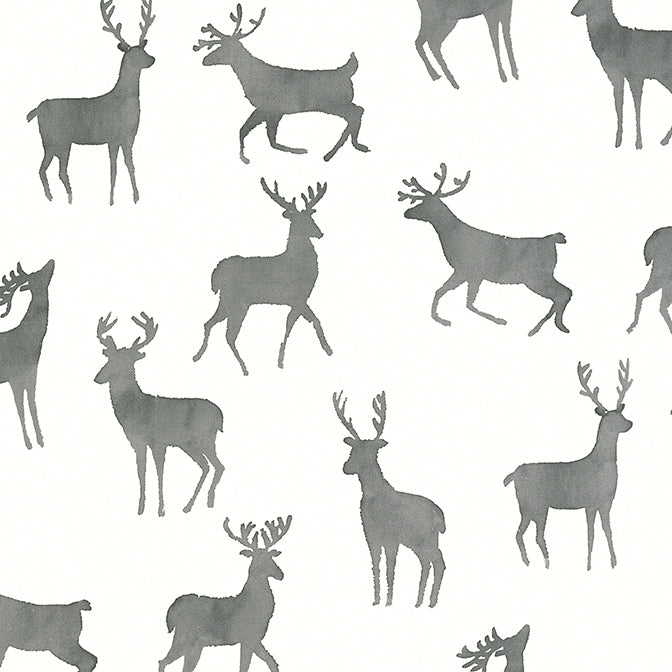 Thibaut Vista Bucks Wallpaper - Basalt Black