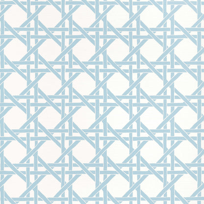 Thibaut Islander Canary Trellis Wallpaper - Light Blue