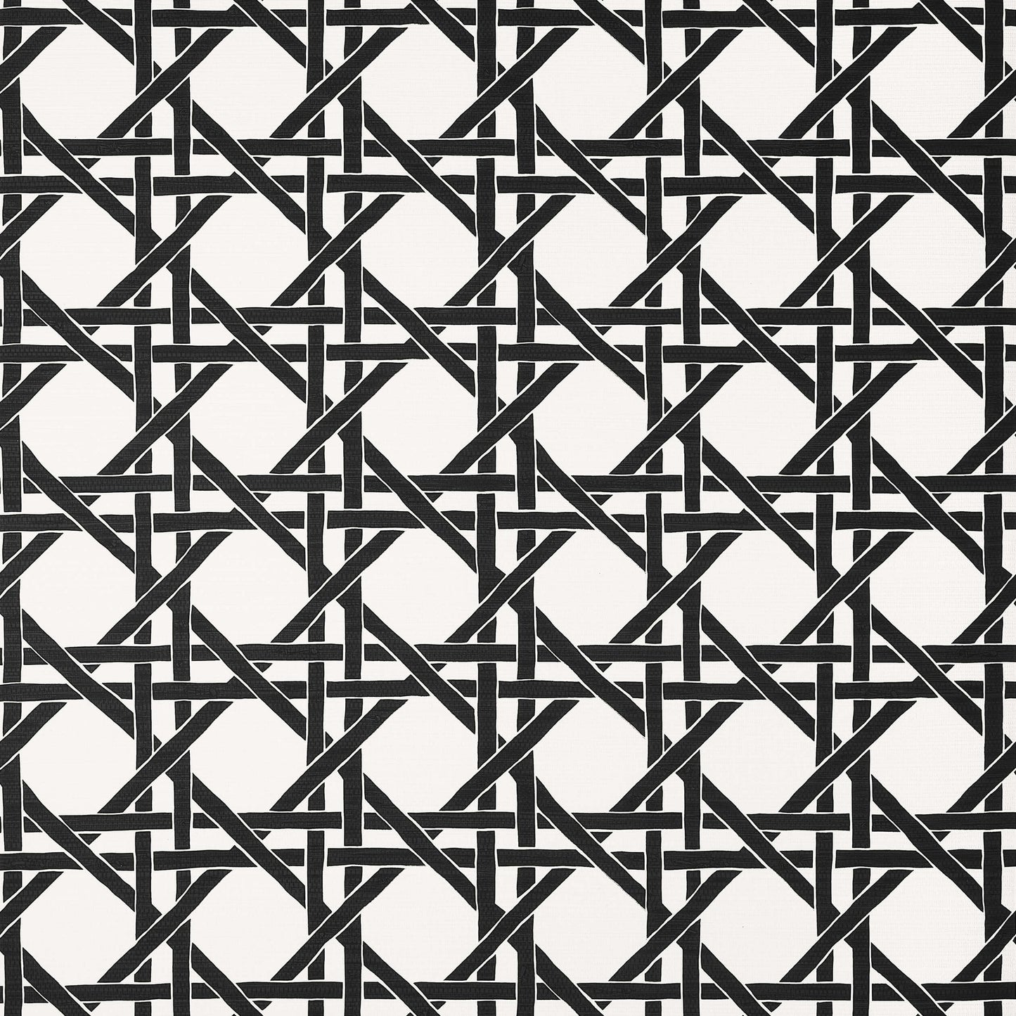 Thibaut Islander Canary Trellis Wallpaper - Black