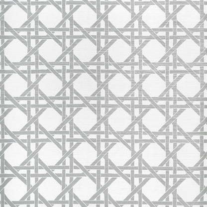 Thibaut Islander Canary Trellis Wallpaper - Metallic Silver