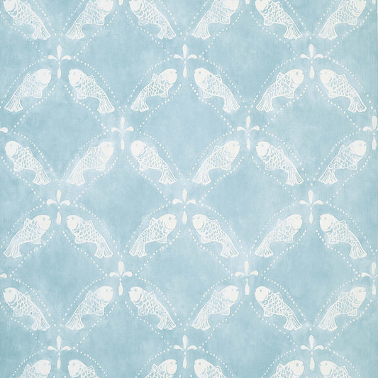 Thibaut Islander Santorini Wallpaper - Light Blue