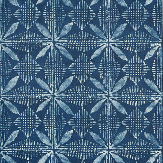 Thibaut Islander Tortuga Batik Wallpaper - Navy