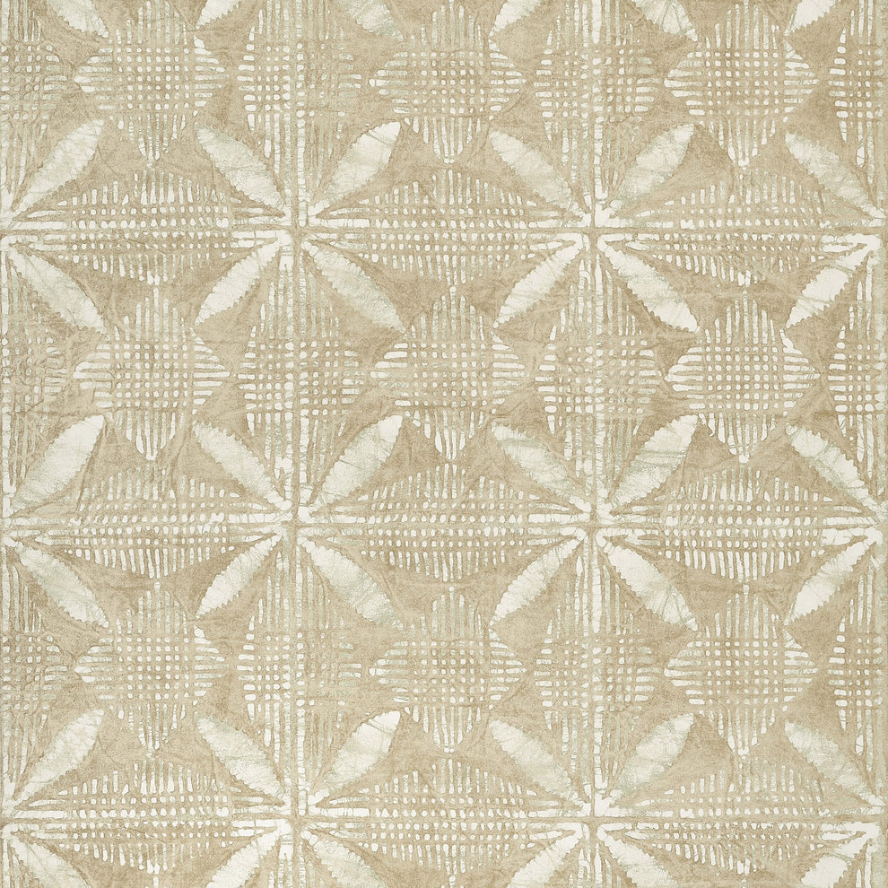 T15839 Thibaut Islander Tortuga Batik Wallpaper - Beige – US Wall Decor