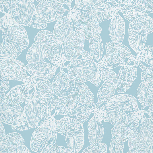 Thibaut Islander Island Orchid Wallpaper - Light Blue